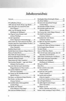 Preview: Das Schlagerbuch für alt und jung, Songbook für Ukulele, Liederbuch Inhalt