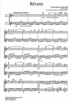 Preview: Debussy, Claude: Reverie für 2 Gitarren, Gitarrenduo, Noten Beispiel