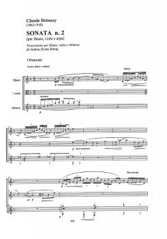Preview: Debussy, Claude: Sonata n. 2 for flute, viola and guitar, sheet music sample