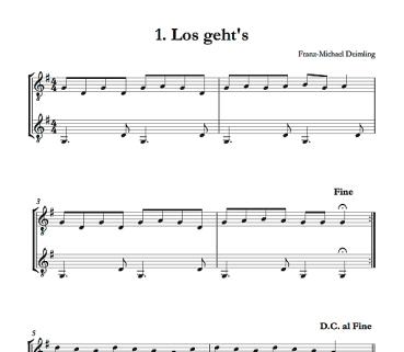 Preview: eimling, Franz-Michael: Sait`an Sait`, für 2-3 Gitarren, leicht, Noten Beispiel