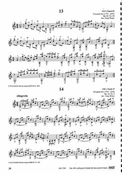 Preview: Die 100 wichtigsten Etüden für klassische Gitarre, Noten Beispiel