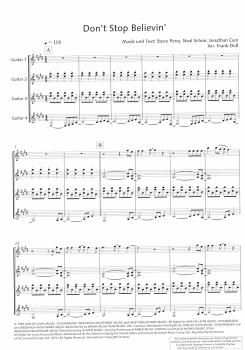 Preview: Doll, Frank: Don`t Stop Believin für Gitarrenensemble, 4 Gitarren, Noten Beispiel