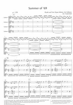 Preview: Doll, Frank: Summer of `69 für Gitarrenensemble, 4 Gitarren, Noten Beispiel