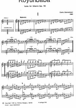 Preview: Domeniconi, Carlo: Koyunbaba für Gitarre solo, Noten Beispiel