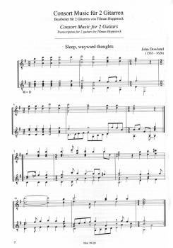 Preview: Dowland, John: Consort Music für 2 Gitarren, Noten für Gitarrenduo Beispiel