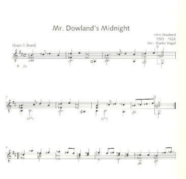 Preview: Dowland, John: Dowland for Guitar, Noten Beispiel