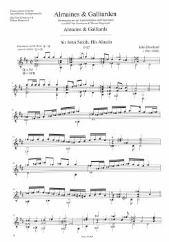 Preview: Dowland, John: Sämtliche Lautenwerke im Urtext Vol. 4 - Almaines und Galliarden für Gitarre solo, Noten Beispiel