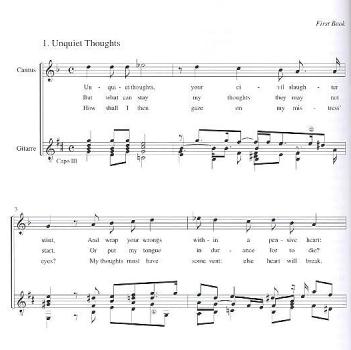 Preview: Dowland, John: The First Booke of Songs für Gesang und Gitarre, Noten Beispiel