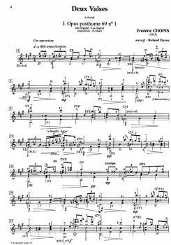 Preview: Dyens, Roland: Mes Arrangements a l`amiable für Gitarre solo, Noten Beispiel