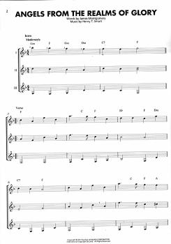 Preview: Essential Elements: Christmas Classics für 3 Gitarren oder Gitarrenensemble, Weihnachtslieder Noten Beispiel