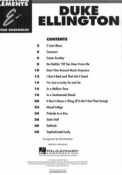 Preview: Essential Elements: Duke Ellington für 3 Gitarren oder Gitarrenensemble, Noten Inhalt