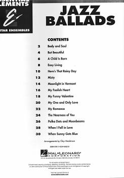 Preview: Essential Elements: Jazz Ballads für 3 Gitarren oder Gitarrenensemble, Noten Inhalt
