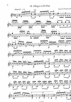 Preview: Fandango - Spanische Gitarrenmusik um 1800, Noten für Gitarre solo Beispiel