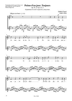 Preview: Fauré, Gabriel: 10 Lieder für Gesang und Gitarre, Noten Beispiel