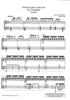 Preview: Ferrer y Esteve, José: Two Operatic Fantasias für Gitarre Duo, Noten Beispiel