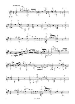 Preview: Froberger, Johann Jakob: Suite No. 19 for guitar solo, sheet music sample