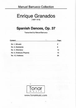 Preview: Granados, Enrique: Spanish Dances op. 37, Bearb. Manuel Barrueco, Gitarre solo Noten Inhalt