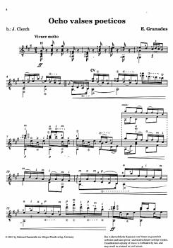 Preview: Granados, Enrique: Valses Poeticos und Valses Sentimentales für Gitarre solo, Noten Besipiel