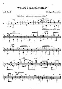 Preview: Granados, Enrique: Valses Poeticos und Valses Sentimentales für Gitarre solo, Noten Beispiel