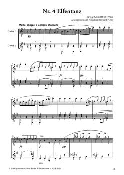 Preview: Grieg, Edvard: 3 lyrische Stücke op. 12 für 2 Gitarren, Noten Beispiel