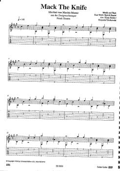 Preview: Guitar Guitar - 101 Melodien von Klassik bis Pop für Gitarre solo, Noten und Tabulatur Beispiel
