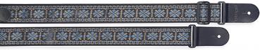 Preview: Gitarrengurt mit Folkloremotiv blau