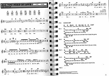 Preview: Hit Session Ukulele Band 1, Songbook Beispiel