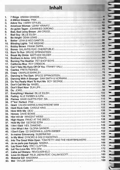 Preview: Hit Book 3 - 100 Charthits für Gitarre - Songbook, Liederbuch Inhalt