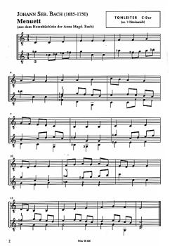 Preview: Hoppstock, Tilman: Fingertraining mit berühmten Meistern, für Gitarre solo mit Lehrerstimme, Noten leicht Beispiel