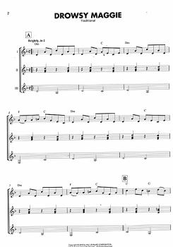 Preview: Essential Elements: Irish Jigs & Reels für 3 Gitarren oder Gitarrenensemble, Noten Besipiel