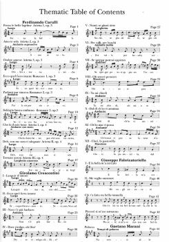 Preview: Italian Songs with Guitar Vol. 1 - From the Age of Napoleon, Noten für Gesang & Gitarre Inhalt