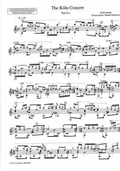 Preview: Jarrett, Keith: The Köln Concert Part 2c, Bearb. Manuel Barrueco, Gitarre solo, Noten Beispiel