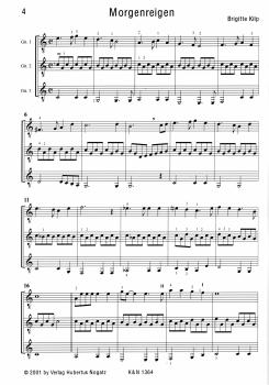 Preview: Kilp, Brigitte: Musestunden, leichte Stücke für 3 Gitarren oder Gitarrenensemble, Noten Beispiel