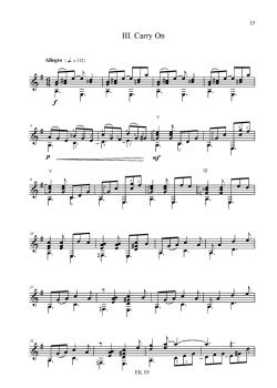 Preview: Kindle, Jürg: Crossroads für Gitarre solo, Noten Beispiel