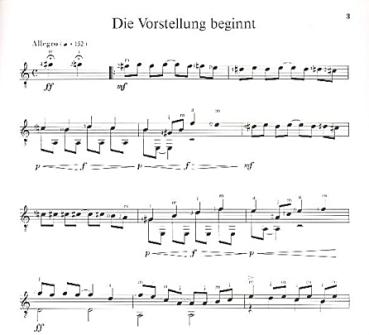 Preview: Kindle, Jürg: Manege frei - Zirkussuite für Gitarre solo, Noten Beispiel