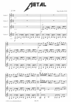 Preview: Kindle, Jürg: Metal, Pop Styles für 4 Gitarren, Noten Beispiel