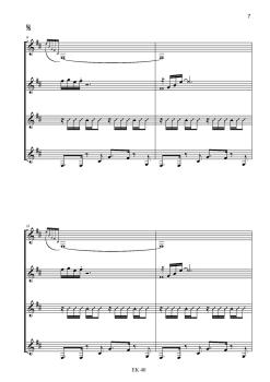 Preview: Kindle; Jürg: Rumba Flamenca für 4 Gitarren oder Gitarrenensemble, Noten Beispiel