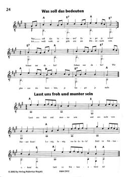 Kloyer, Gerhard: Lasst uns froh und munter sein, Gitarrennoten Beispiel