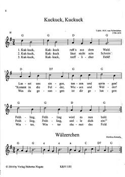 Preview: Kotucha, Matthias: Das Meer der Töne, einstimmige bekannte Lieder für Gitarre mit Text und Akkorden, Noten Beispiel