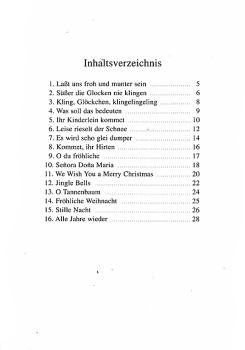 Preview: Krug, Halef: Weihnacht mit Gino Gitarrino, leichte Weihnachtslieder für Gitarre solo, Noten Inhalt
