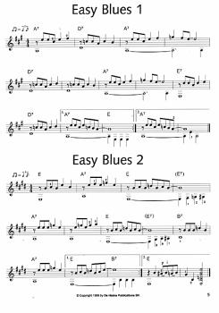 Preview: Langenberg, Jan van den: Blue Strings, leichte Blues-Stücke für Gitarre solo, Noten Beispiel
