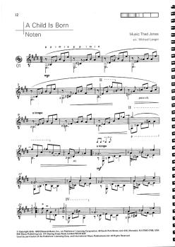 Preview: Langer, Michael: Acoustic Jazz Guitar Solos, Noten für Gitarre, Beispiel Notensatz