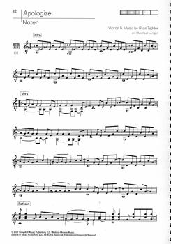 Preview: Langer, Michael: Acoustic Pop Guitar Solos Bd. 5 für Gitarre solo und Songbook für Begleitung, Noten und Tabulatur Beispiel
