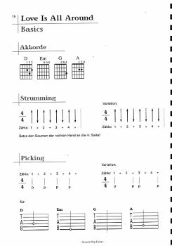Preview: Langer, Michael: Acoustic Pop Guitar 1 - Guitar Method for Song Accompaniment sheet music sample
