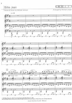 Preview: Langer, Michael / Jackson, Michael: Billie Jean für 4 Gitarren, Gitarrenquartett oder Gitarrenensemble Noten Beispiel