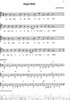 Preview: Langer, Michael: Play Guitar Erste Weihnacht, leichte Weihnachtslieder für 1-2 Gitarren, Noten Beispiel