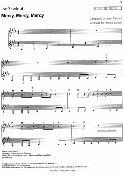 Preview: Langer, Michael / Zawinu, Josef: Mercy, mercy, mercy für 2 Gitarren Noten Beispiel
