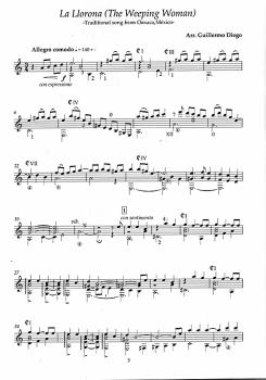 Preview: Latin American Folk Music for Classic Guitar, Gitarre solo Noten Beispiel