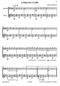 Preview: Linnemann, Maria: Kleine Streiche für Cello und Gitarre, leichte Stücke, Noten Beispiel