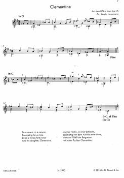 Preview: Linnemann, Maria: Volkslieder aus aller Welt - Folk Songs from all over the World für Gtarre solo Noten Beispiel